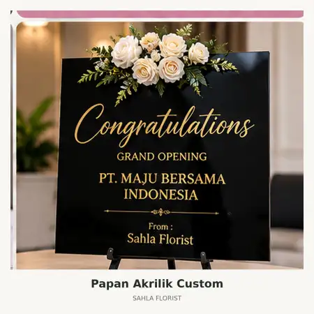 Papan Bunga Akrilik Bengkong